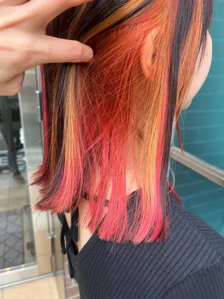 ミディアム カラー 久木原 ゆりのヘアスタイル