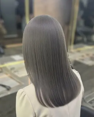 セミロング ケアブリーチ/ 髪質改善/垣尾颯大のヘアスタイル