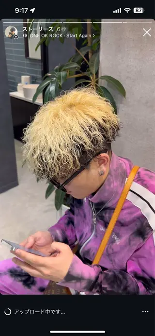 カラー パーマ メンズ イケメン製造機 🔥上原沙羅🔥のヘアスタイル