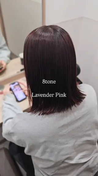 ミディアム カラー 縮毛矯正をしている人 のためのカラーのヘアスタイル