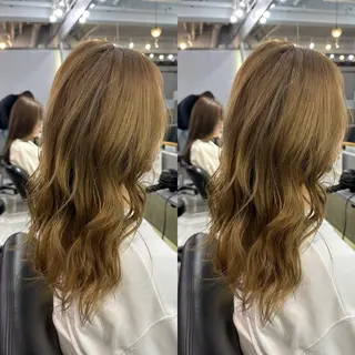ロング カラー 髪質改善🩵縮毛矯正 代々木/木下のヘアスタイル