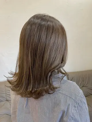 ミディアム カラー FELICE of hair 田口千尋のヘアスタイル