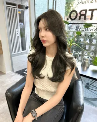 ロング カラー 韓国ヘア 店長NEGIのヘアスタイル