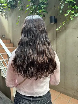 ロング 大人可愛い♡コテ巻き パーマ🌼杉田 萌恵のヘアスタイル