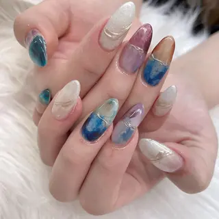 ネイル 🦋ネイルサロン ブラン🌈ゆりのネイルデザイン