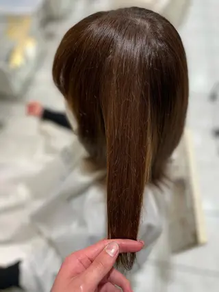 セミロング カラー AGU 三条店 林　雄のヘアスタイル