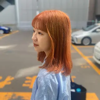 ミディアム カラー RINA🦋 【韓国風/艶髪】のヘアスタイル