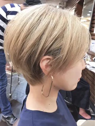 ショート 韓国風レイヤー ショート/犬塚 優介のヘアスタイル