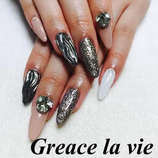 ロング カラー キッズ ネイル マツエク・マツパ Greace  la vieのネイルデザイン