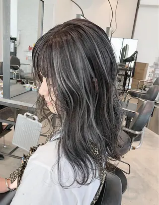 セミロング カラー ノンダメージ髪質改善 カラー💎/KURAのヘアスタイル