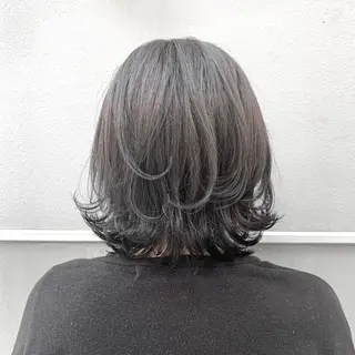ミディアム カラー 🪼ボブ/ミニボブ レイヤーボブ🪼のヘアスタイル