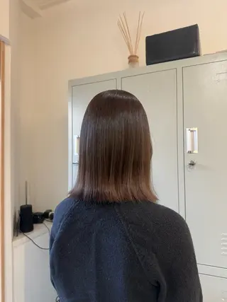 ミディアム 透明感カラー🫧 🍒久留米美容室のヘアスタイル