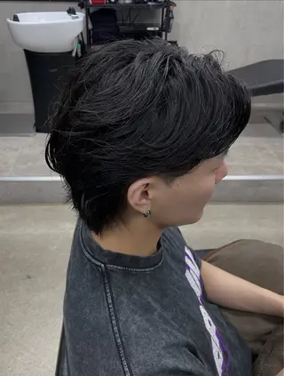 ショート パーマ メンズ 大島 渓翔のヘアスタイル