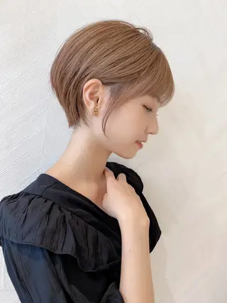 ショート 色気レイヤースタイル 洒落色気ヘアマサトのヘアスタイル