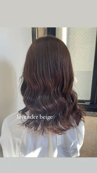 セミロング カラー 地毛風艶カラー🌿 喜多夏海のヘアスタイル