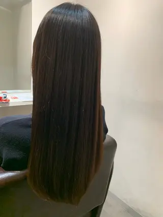 ロング パーマ ブリーチでもできる 縮毛矯正相原慎🌈のヘアスタイル