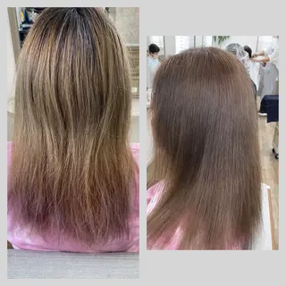 セミロング カラー 佐藤 沙也輝のヘアスタイル