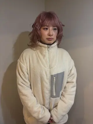 ミディアム カラー ヘアアレンジ 倉田 光希のヘアスタイル