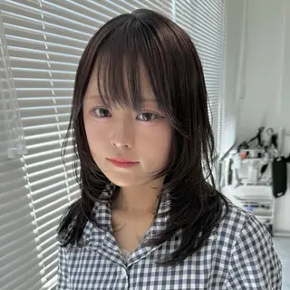 ミディアム カラー エクステモデル募集 💗大阪梅田/川上のヘアスタイル