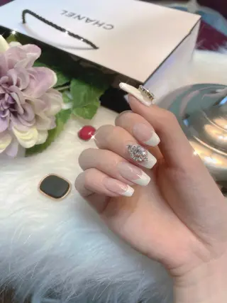 ネイル 23時まで❤︎韓国、 ワンホンネイルのネイルデザイン