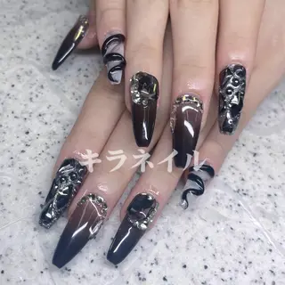 ネイル 🍑長さだし ワンホン💅モモコのネイルデザイン