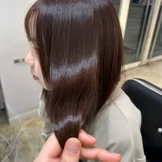 ミディアム カラー HUMANあすか /レディースカットのヘアスタイル