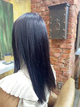 セミロング カラー 髪質改善/ 大久保壯真のヘアスタイル