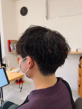 パーマ メンズ あくつ べんのヘアスタイル
