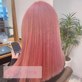 セミロング akina*ブリーチ ♡トレンドヘアのヘアスタイル
