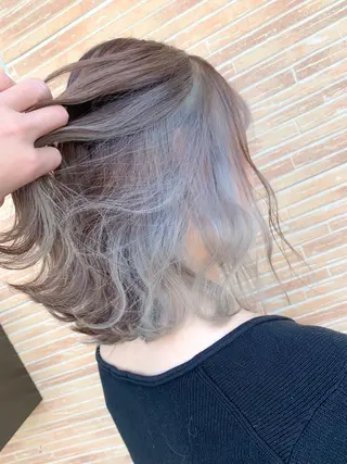 ミディアム メンズスタイル バレイヤージュ　齋藤のヘアスタイル