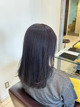 ミディアム カラー トップスタイリスト 林すずかのヘアスタイル