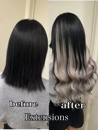 ロング カラー ヘアアレンジ 🔥ハイトーンカラー ギャルNAOKI🔥のヘアスタイル