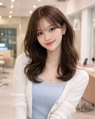 セミロング カラー GrandLink 福本梓のヘアスタイル