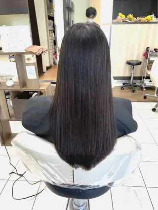ロング パーマ ブリーチでもできる 縮毛矯正相原慎🌈のヘアスタイル
