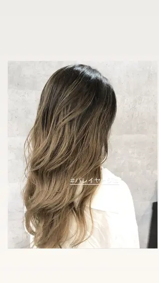ロング カラー 髪質改善で 憧れの潤艶美髪にのヘアスタイル