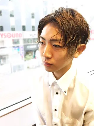 ショート パーマ メンズ ヒロ銀座 上口雄大のヘアスタイル