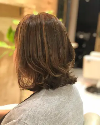 ミディアム カラー 坂元 智信のヘアスタイル