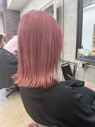 ミディアム カラー 栗原 莉玖のヘアスタイル