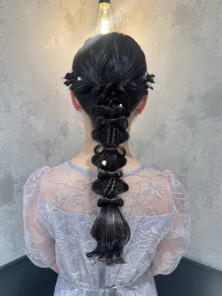 ヘアアレンジ 縮毛矯正/エクステ /艶カラー/ヘアメのヘアスタイル