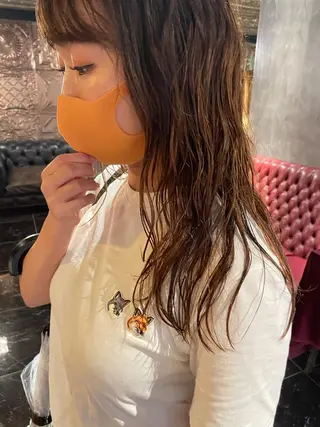 ロング パーマ ヘアアレンジ 髪質改善カラー&TR 縮毛矯正/弱酸性矯正のヘアスタイル