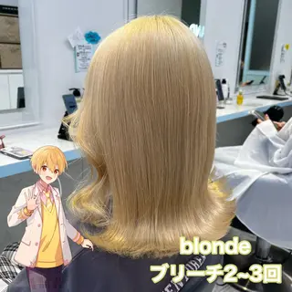 ミディアム カラー ブリーチカラー 🩵MIZUKIのヘアスタイル