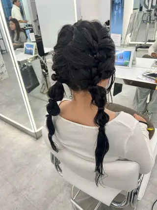 ロング ヘアアレンジ はるか/透明感暗髪 /ヘアアレンジ🤍のヘアスタイル