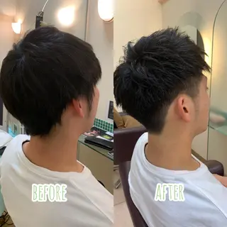 ショート メンズ 中根　いち 美髪を作るプロのヘアスタイル
