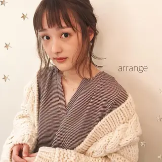 ミディアム カラー 市川 千夏のヘアスタイル