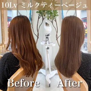 ロング カラー ブリーチなし✨艶髪 カラー𓃲YAGIのヘアスタイル