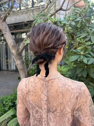 ショート ヘアアレンジ 🎗️【ヘアセット 美眉】吉川玲🎗️のヘアスタイル