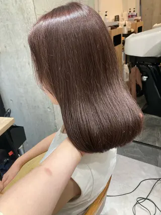 ミディアム ✨色持ちの良い艶 カラー✨蟹江真世のヘアスタイル