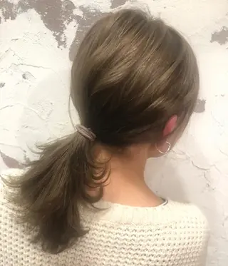 ミディアム カラー 清水 亮太／赤み消しカラーのヘアスタイル