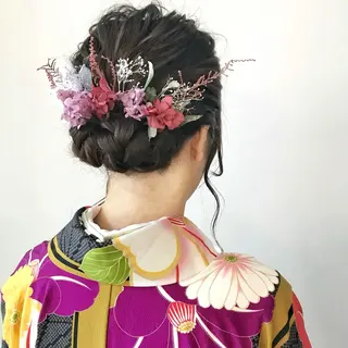 ヘアアレンジ 🪐脱白髪染め 🪐松尾菜々美のヘアスタイル