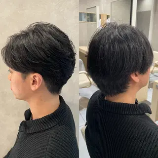 パーマ メンズ ダウンパーマ特化💎 ボブ・レイヤーりなのヘアスタイル